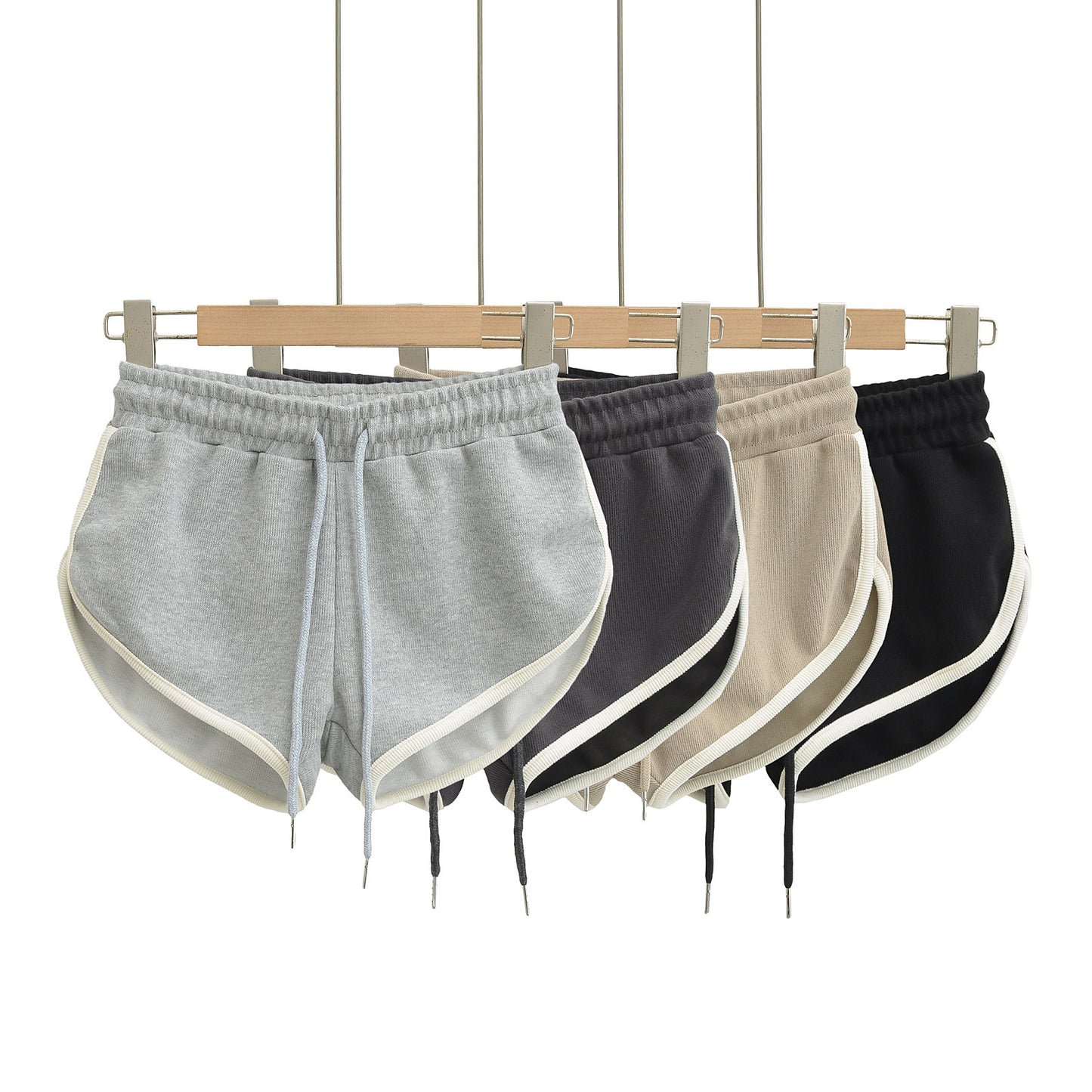 Drawstring Wrapped Shorts with Slit Edge Detail - Echoed Goods