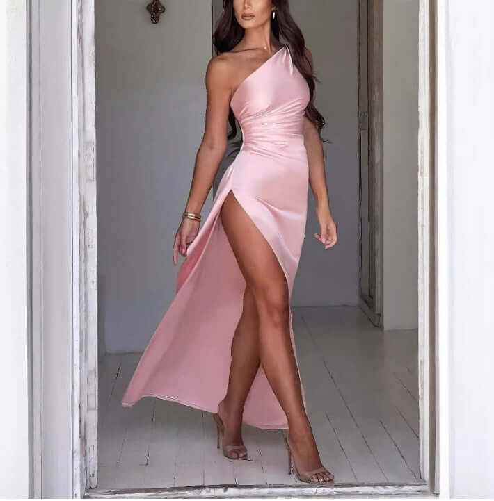 Sexy One-Shoulder Dress for Effortless Elegance and Sultry Style - Echoed Goods