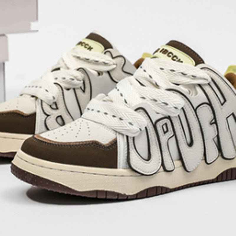 Unisex Retro Sneakers with Alphabet Design for Stylish Comfort - Echoed Goods