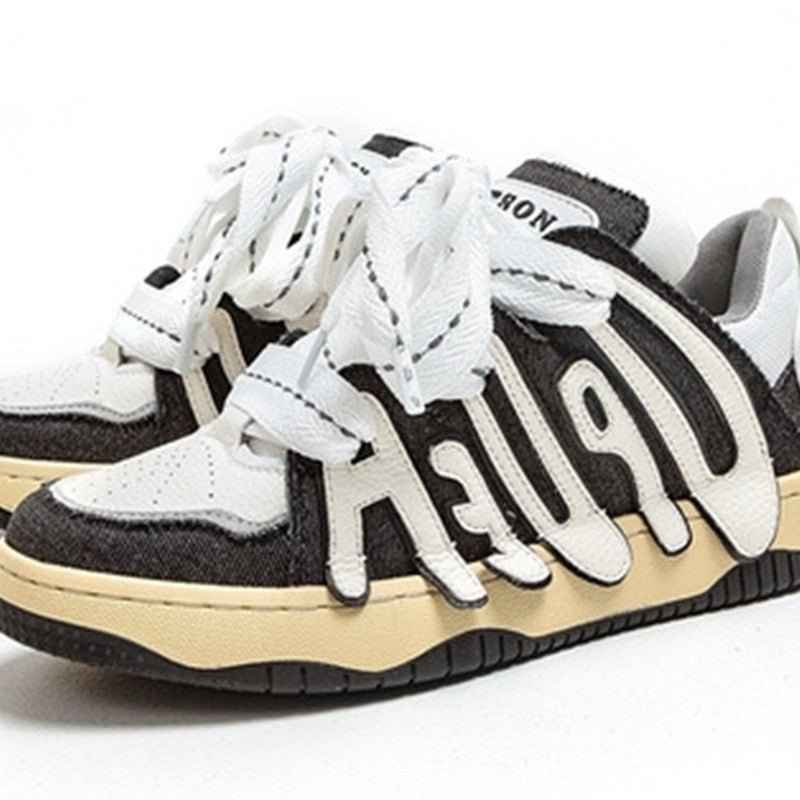 Unisex Retro Sneakers with Alphabet Design for Stylish Comfort - Echoed Goods
