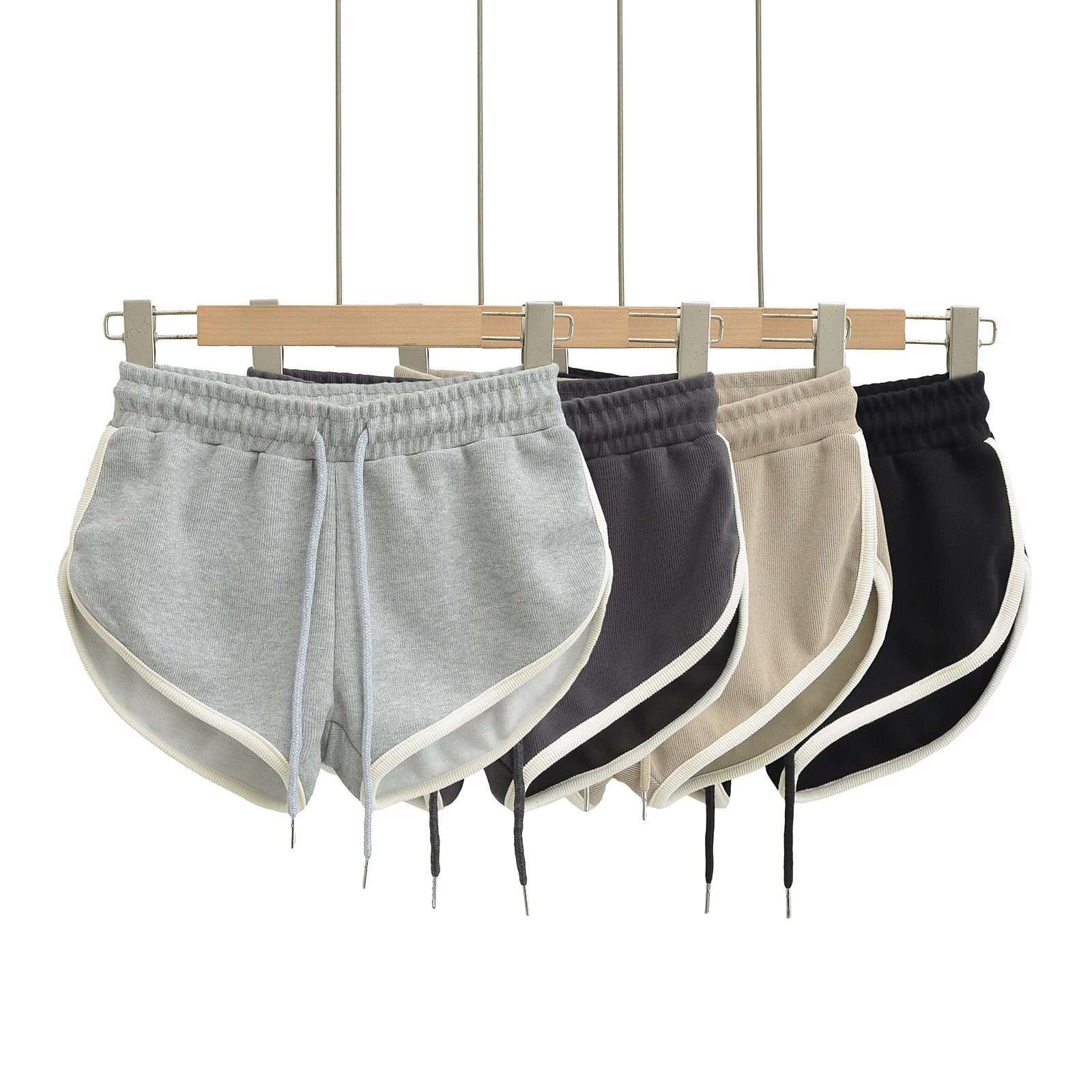 Drawstring Wrapped Shorts with Slit Edge Detail - Echoed Goods