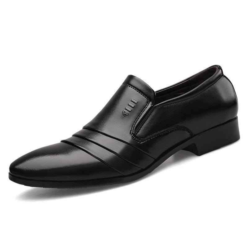 Luxury Leather Shoes for Men – Elegant Pointed Toe Business & Wedding Style - Echoed Goods