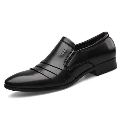 Luxury Leather Shoes for Men – Elegant Pointed Toe Business & Wedding Style - Echoed Goods