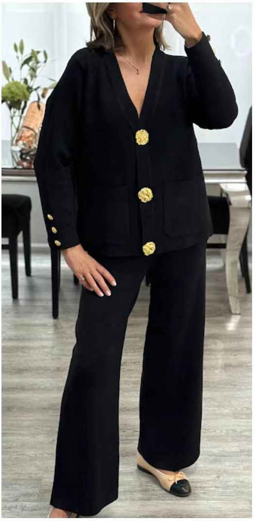 Cardigan Sweater Pants Suit for Chic Fashion and Stylish Comfort - Echoed Goods
