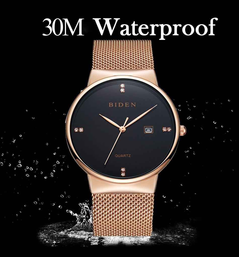 Men's Ultra-thin Mesh Strap Watch - Stylish Fashion Timepiece - Echoed Goods