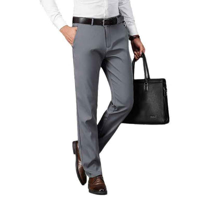 Straight Suit Pants for Men | Perfect Match with Half Zipper Polo Shirt - Echoed Goods