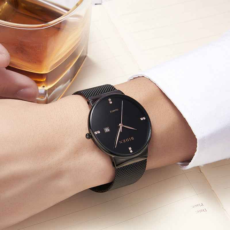 Men's Ultra-thin Mesh Strap Watch - Stylish Fashion Timepiece - Echoed Goods