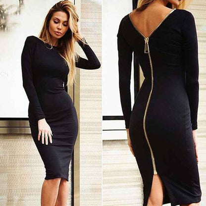 Slim Zipper Dress for a Generation - Stylish and Contemporary Fashion - Echoed Goods
