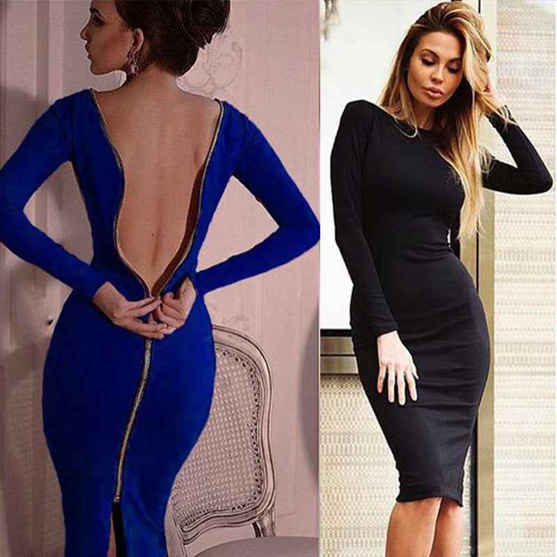 Slim Zipper Dress for a Generation - Stylish and Contemporary Fashion - Echoed Goods
