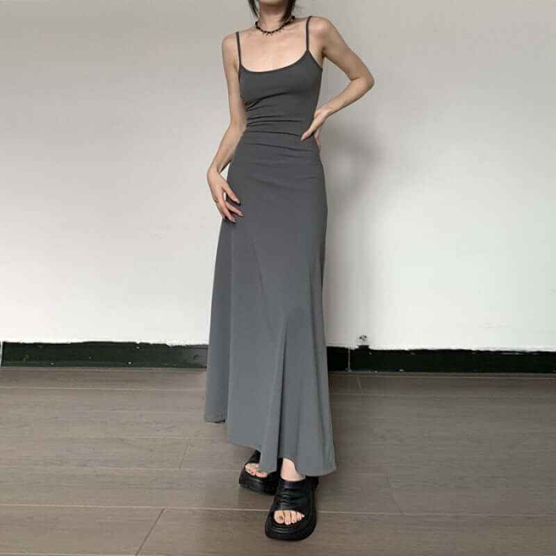 Female Summer Dress - Elegant Long Dress for Warm Weather - Echoed Goods