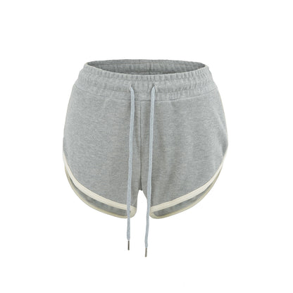 Drawstring Wrapped Shorts with Slit Edge Detail - Echoed Goods