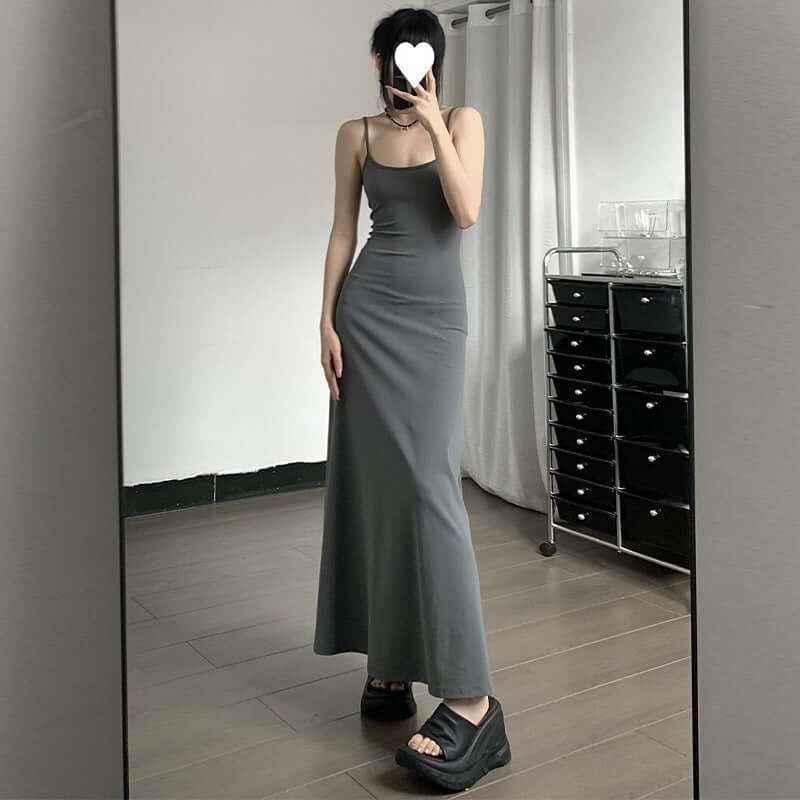 Female Summer Dress - Elegant Long Dress for Warm Weather - Echoed Goods