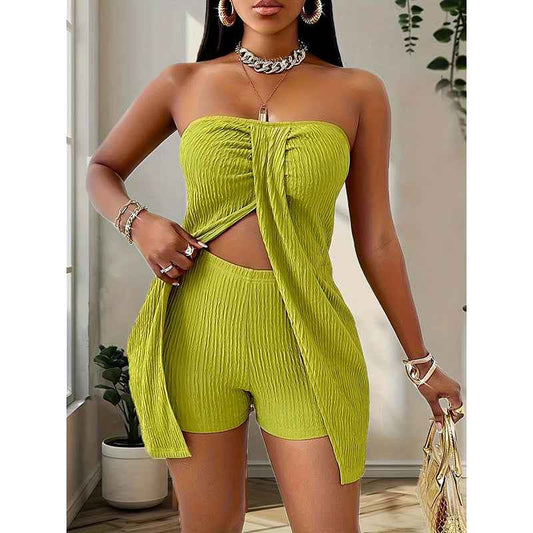 Party-Perfect Strapless Set – Effortlessly Stylish 2-Piece Outfit for Your Next Event 💖 - Echoed Goods