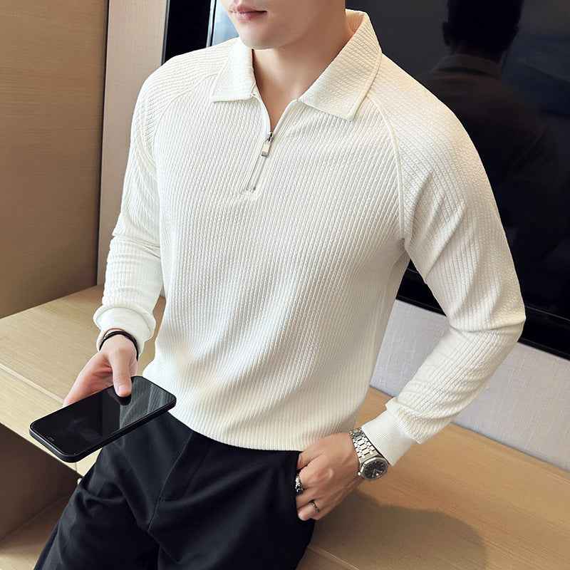 Half Zipper Polo Shirt for Men - Stylish & Comfortable Casual Wear - Echoed Goods