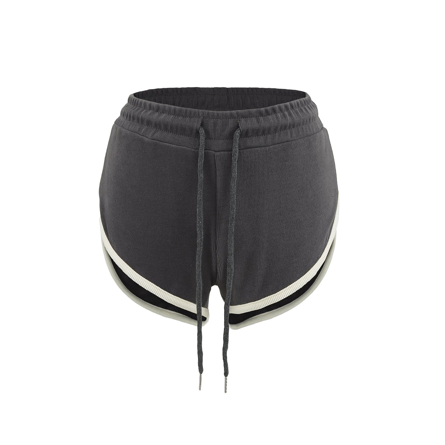 Drawstring Wrapped Shorts with Slit Edge Detail - Echoed Goods