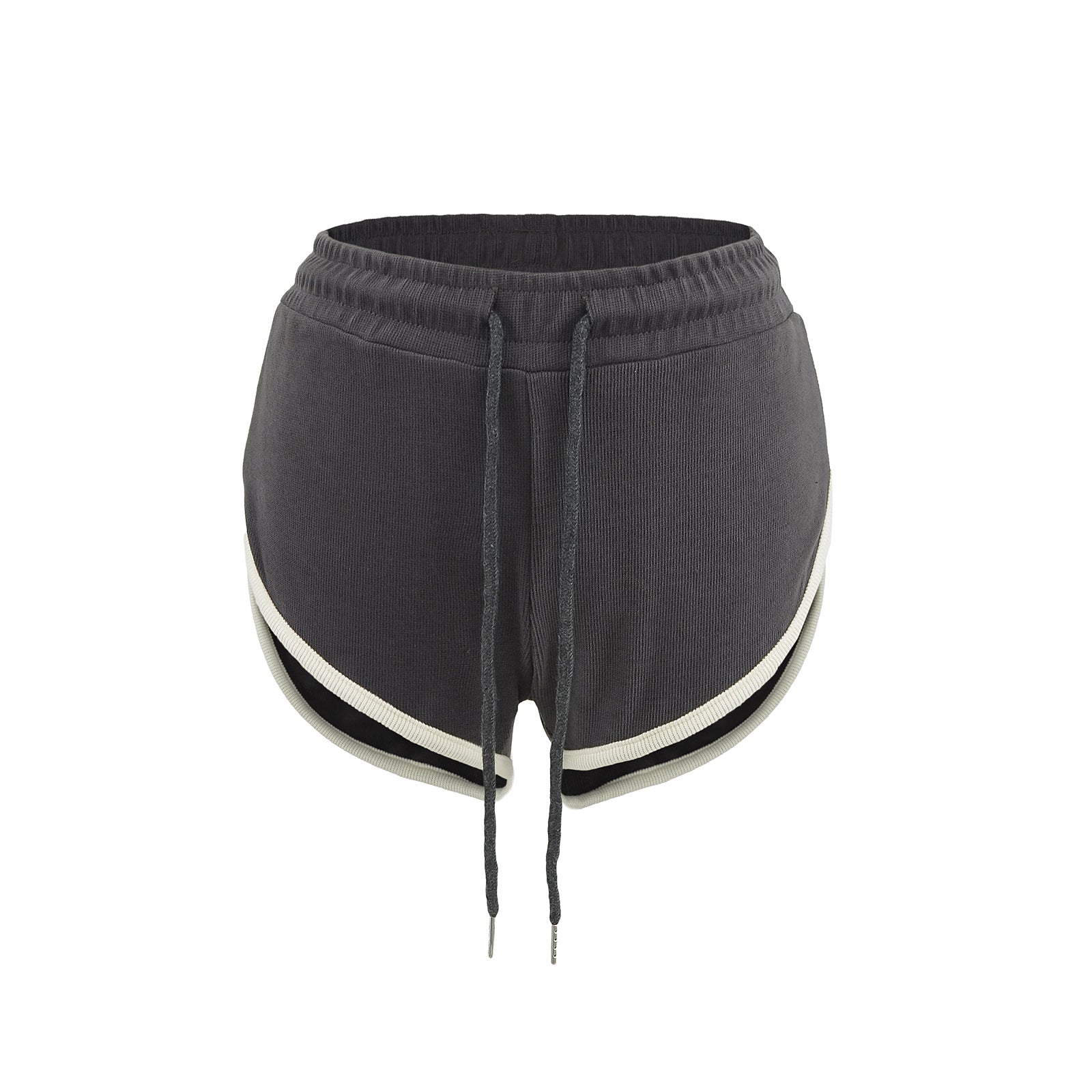 Drawstring Wrapped Shorts with Slit Edge Detail - Echoed Goods