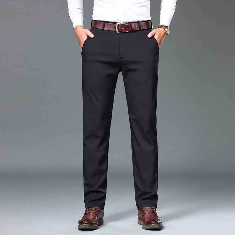 Straight Suit Pants for Men | Perfect Match with Half Zipper Polo Shirt - Echoed Goods