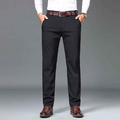 Straight Suit Pants for Men | Perfect Match with Half Zipper Polo Shirt - Echoed Goods