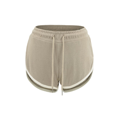 Drawstring Wrapped Shorts with Slit Edge Detail - Echoed Goods