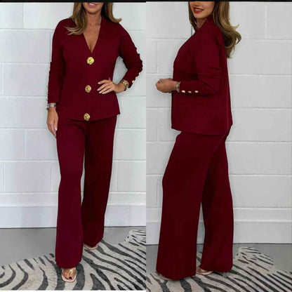 Cardigan Sweater Pants Suit for Chic Fashion and Stylish Comfort - Echoed Goods
