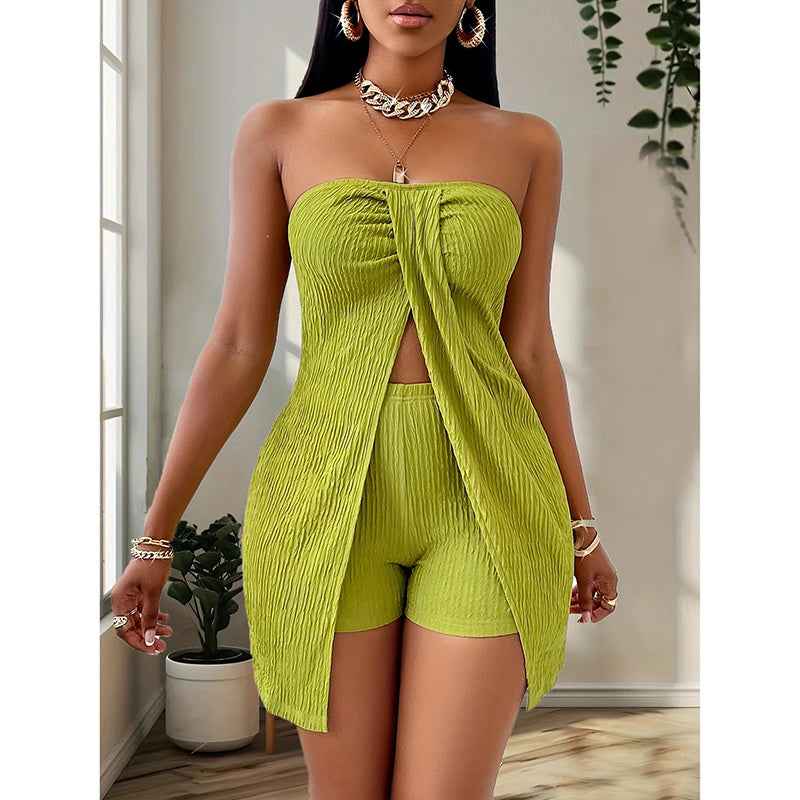 Party-Perfect Strapless Set – Effortlessly Stylish 2-Piece Outfit for Your Next Event 💖 - Echoed Goods