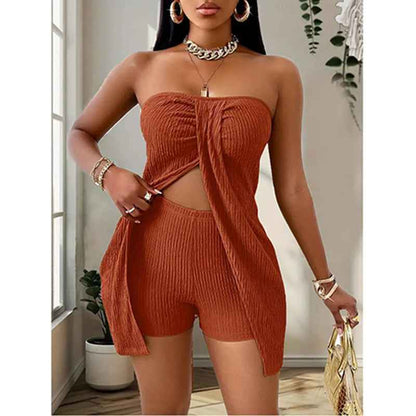 Party-Perfect Strapless Set – Effortlessly Stylish 2-Piece Outfit for Your Next Event 💖 - Echoed Goods
