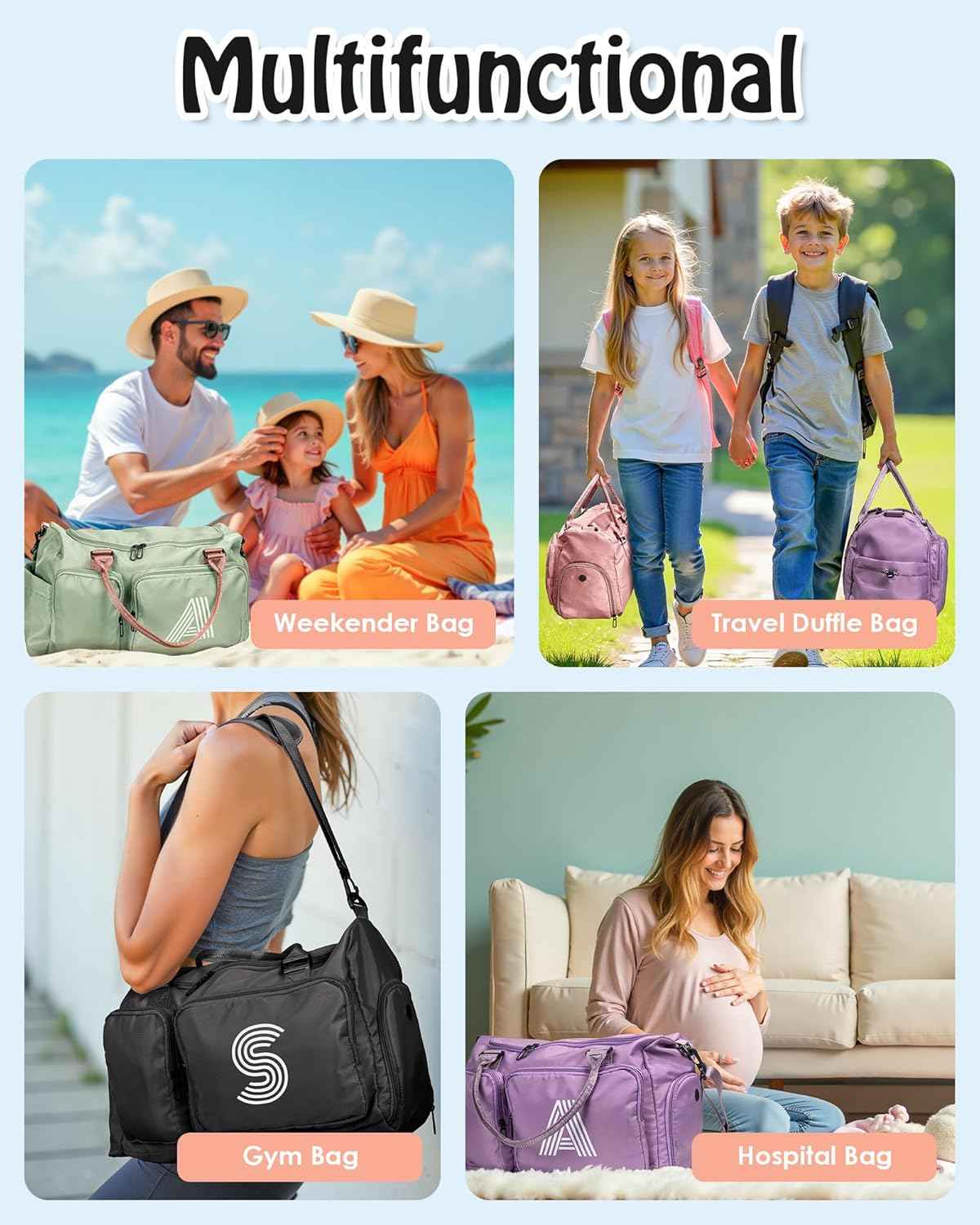 Travel Duffel Bag - Stylish and Functional Travel Companion - Echoed Goods