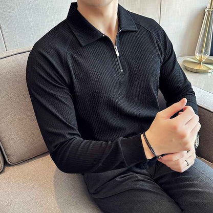 Half Zipper Polo Shirt for Men - Stylish & Comfortable Casual Wear - Echoed Goods