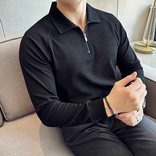 Half Zipper Polo Shirt for Men - Stylish & Comfortable Casual Wear - Echoed Goods