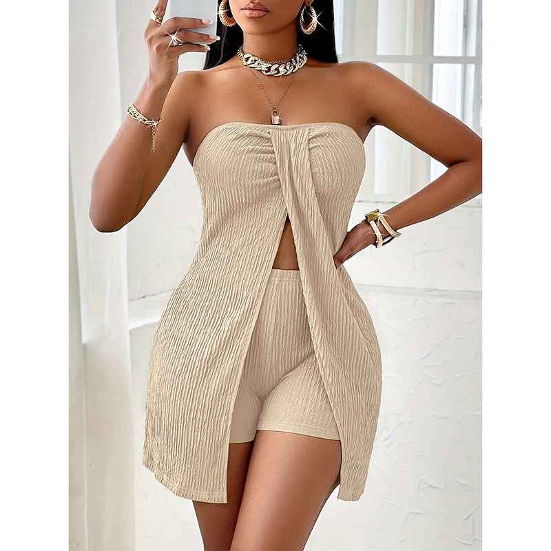 Party-Perfect Strapless Set – Effortlessly Stylish 2-Piece Outfit for Your Next Event 💖 - Echoed Goods