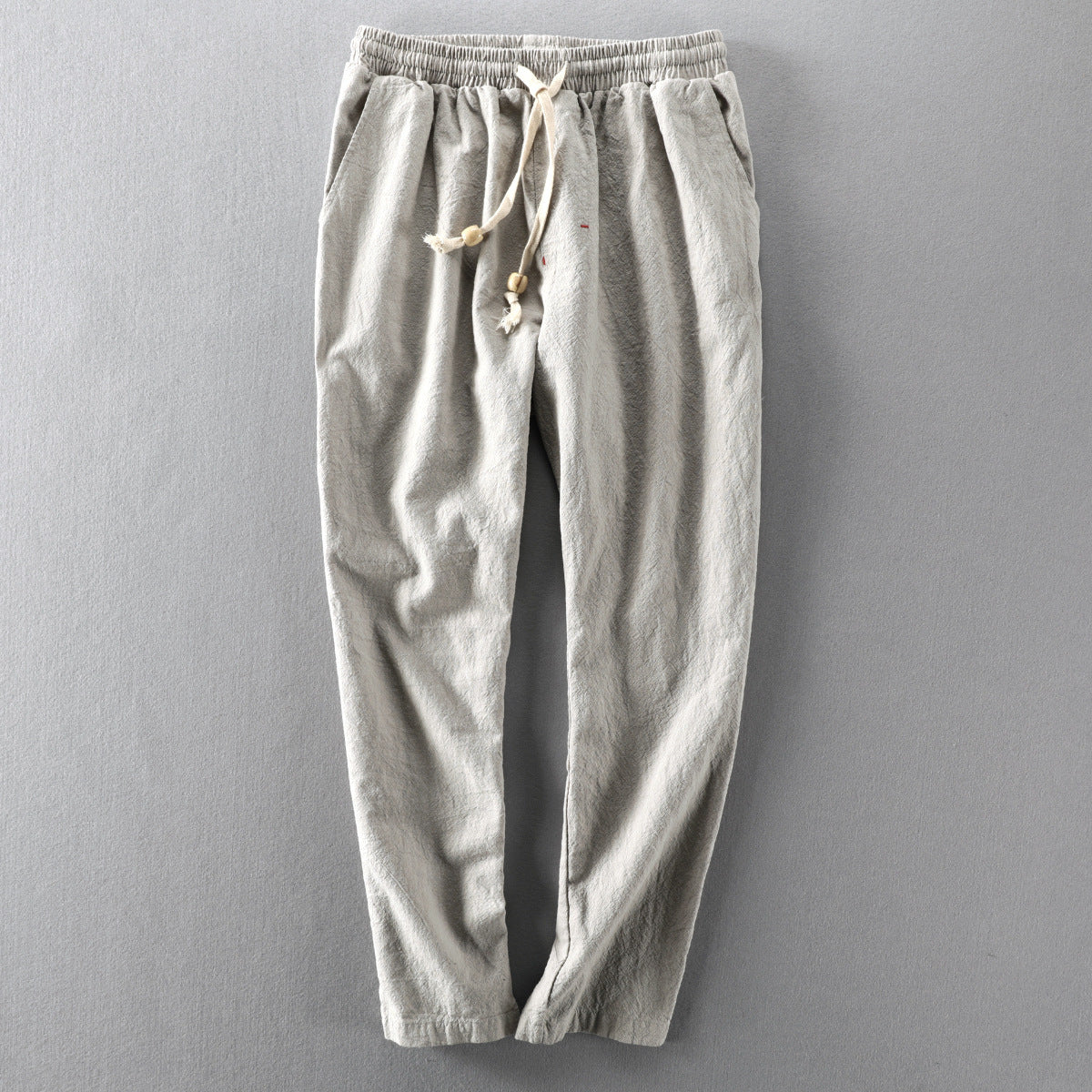 Autumn Linen Pants – Men's Japanese Casual Loose-Fit Cotton-Linen Trousers - Echoed Goods