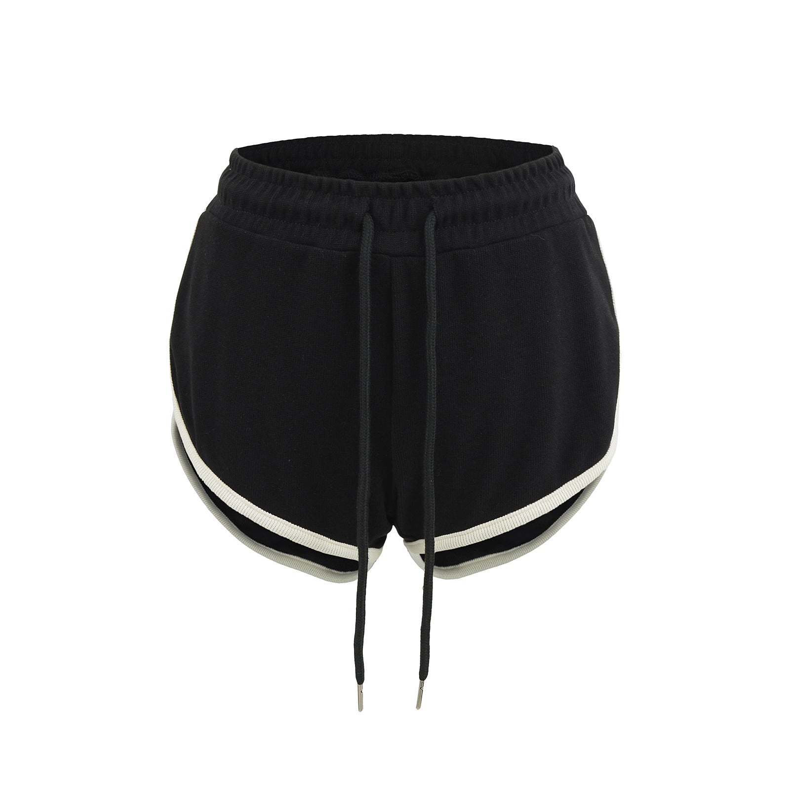 Drawstring Wrapped Shorts with Slit Edge Detail - Echoed Goods