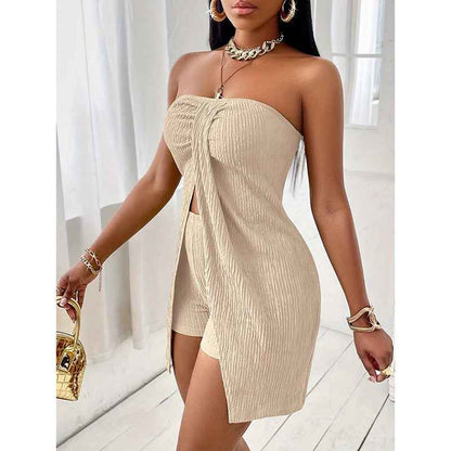 Party-Perfect Strapless Set – Effortlessly Stylish 2-Piece Outfit for Your Next Event 💖 - Echoed Goods