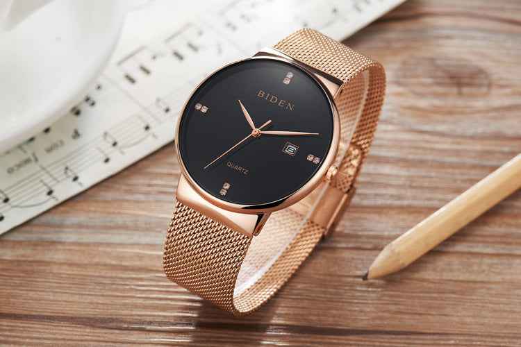 Men's Ultra-thin Mesh Strap Watch - Stylish Fashion Timepiece - Echoed Goods