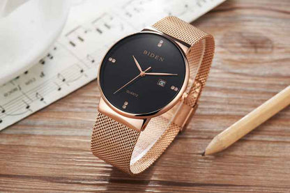 Men's Ultra-thin Mesh Strap Watch - Stylish Fashion Timepiece - Echoed Goods