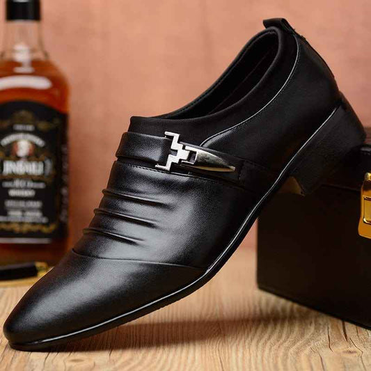 Business casual leather shoes