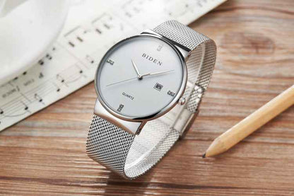 Men's Ultra-thin Mesh Strap Watch - Stylish Fashion Timepiece - Echoed Goods
