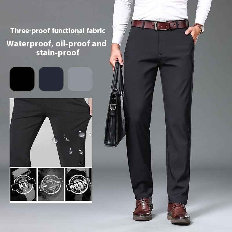 Straight Suit Pants for Men | Perfect Match with Half Zipper Polo Shirt - Echoed Goods
