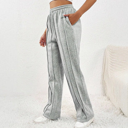 👖 Chic Wide-Leg Striped Pants – Tied Waist, Comfortable & Trendy! 🌟 - Echoed Goods