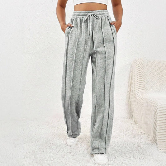 👖 Chic Wide-Leg Striped Pants – Tied Waist, Comfortable & Trendy! 🌟 - Echoed Goods