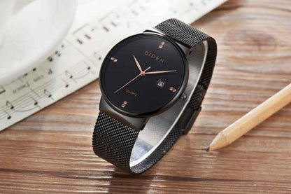 Men's Ultra-thin Mesh Strap Watch - Stylish Fashion Timepiece - Echoed Goods