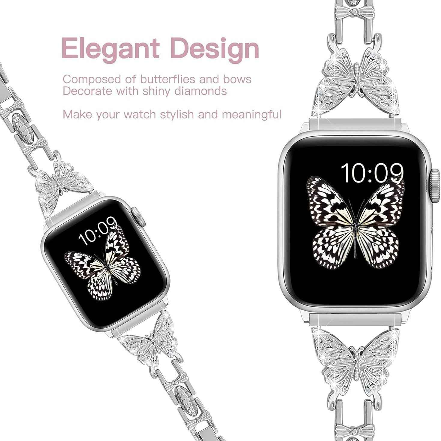 Diamond Butterfly Watch Band – Elegant Timepiece Accessory for Every Occasion - Echoed Goods