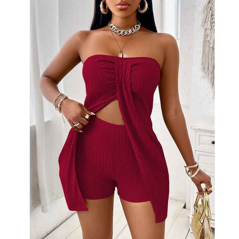Party-Perfect Strapless Set – Effortlessly Stylish 2-Piece Outfit for Your Next Event 💖 - Echoed Goods