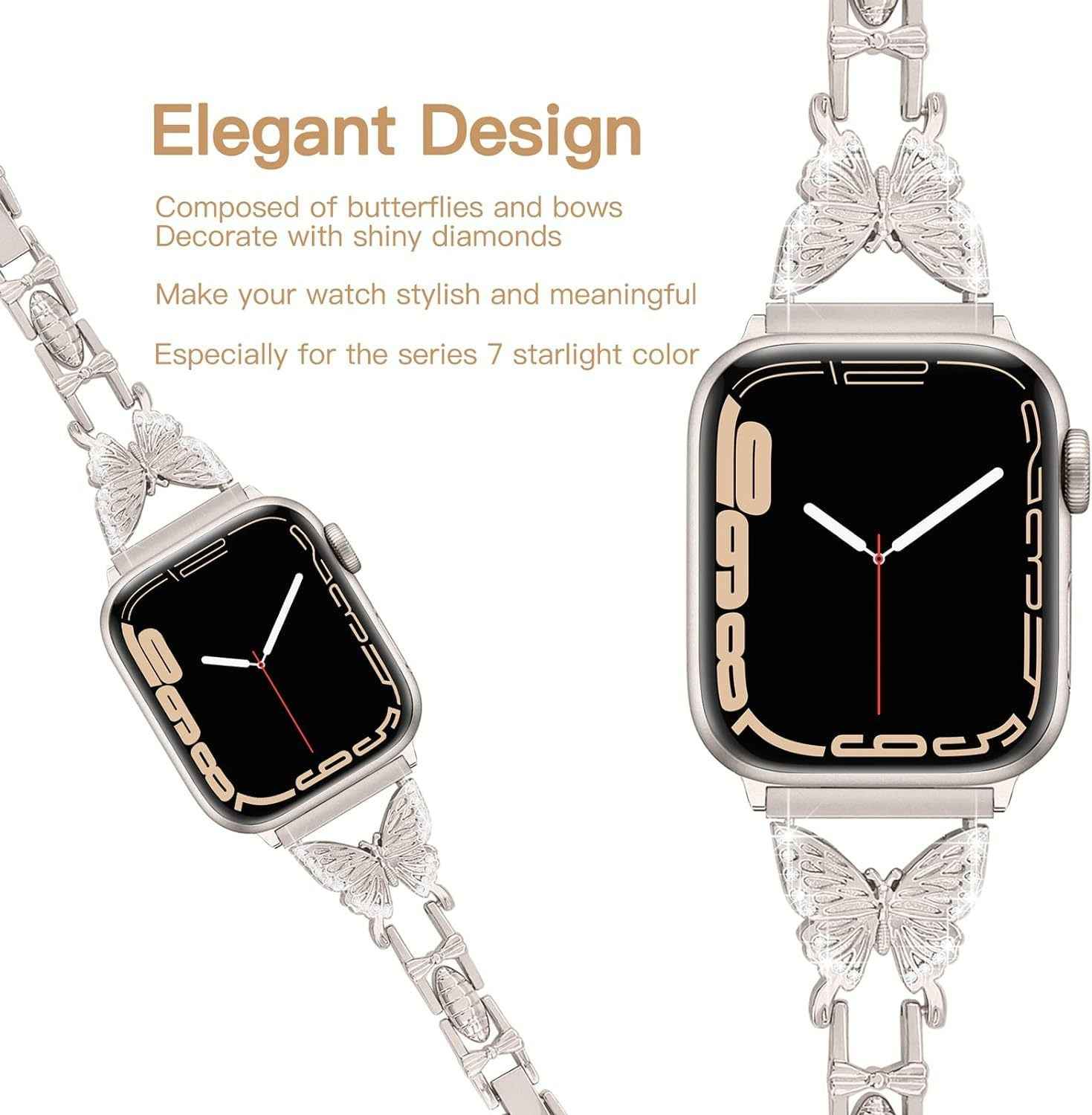 Diamond Butterfly Watch Band – Elegant Timepiece Accessory for Every Occasion - Echoed Goods