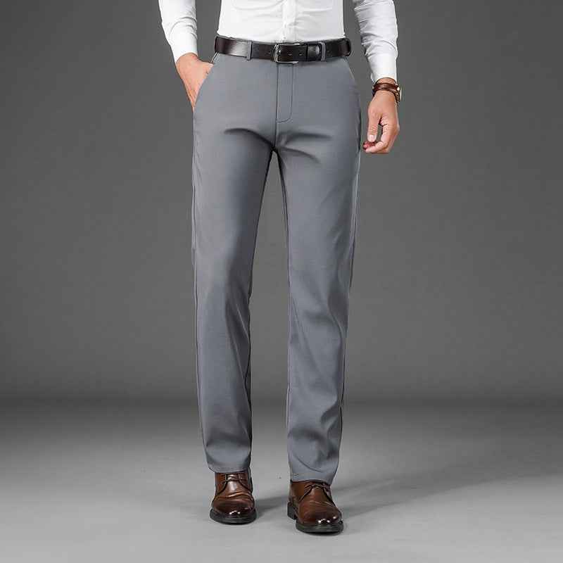 Straight Suit Pants for Men | Perfect Match with Half Zipper Polo Shirt - Echoed Goods