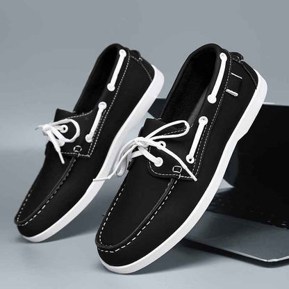 Men's British Style Loafers with Belted Design - Versatile Footwear - Echoed Goods