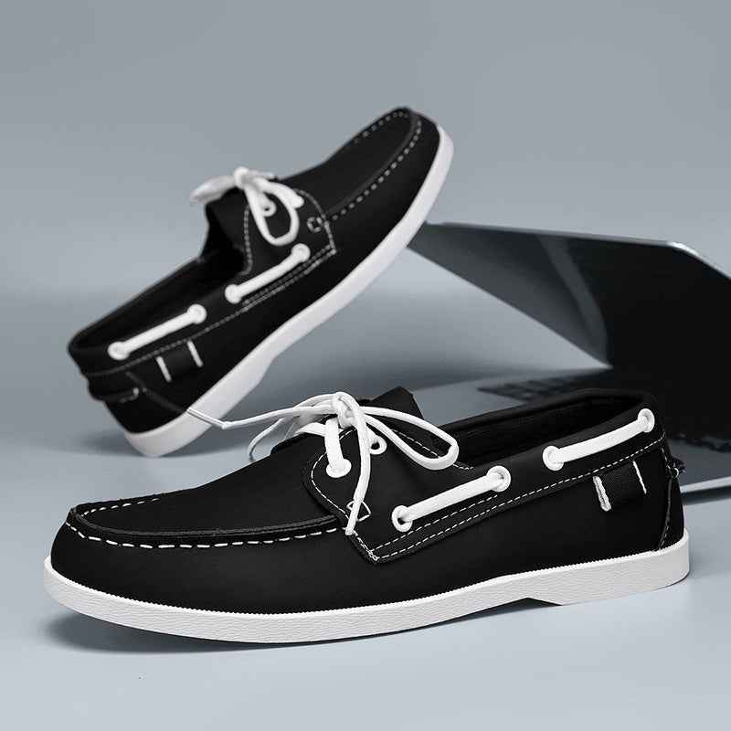 Men's British Style Loafers with Belted Design - Versatile Footwear - Echoed Goods