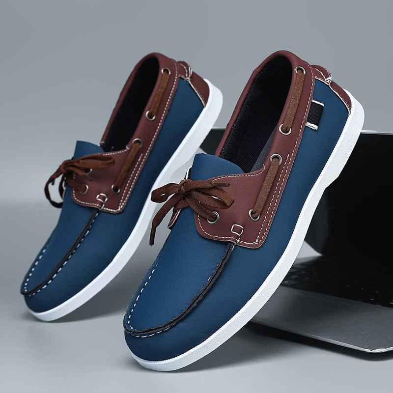 Men's British Style Loafers with Belted Design - Versatile Footwear - Echoed Goods