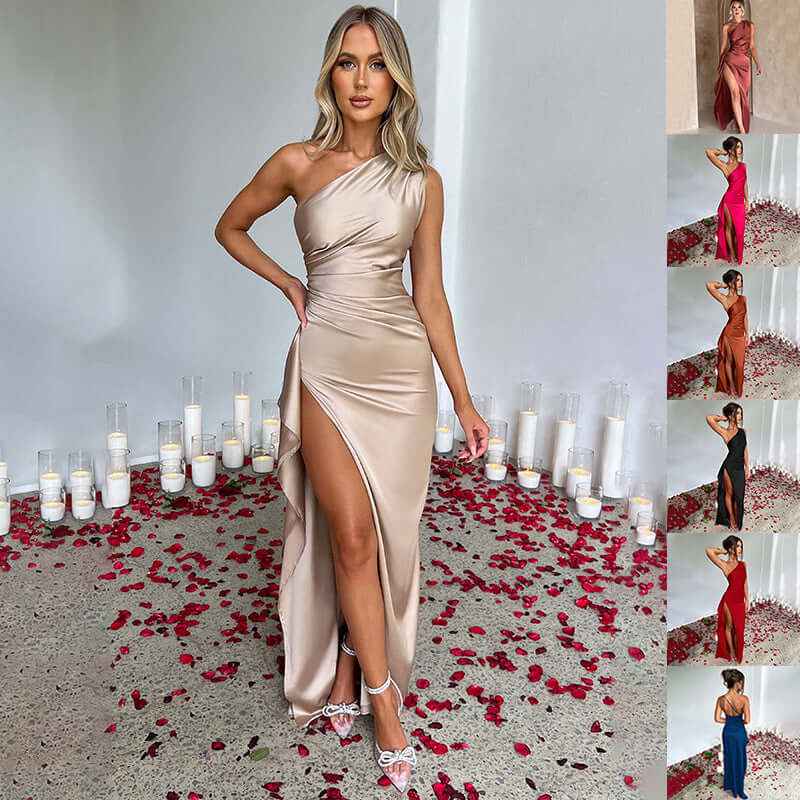 Sexy One-Shoulder Dress for Effortless Elegance and Sultry Style - Echoed Goods