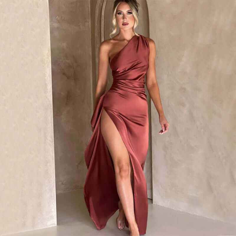 Sexy One-Shoulder Dress for Effortless Elegance and Sultry Style - Echoed Goods